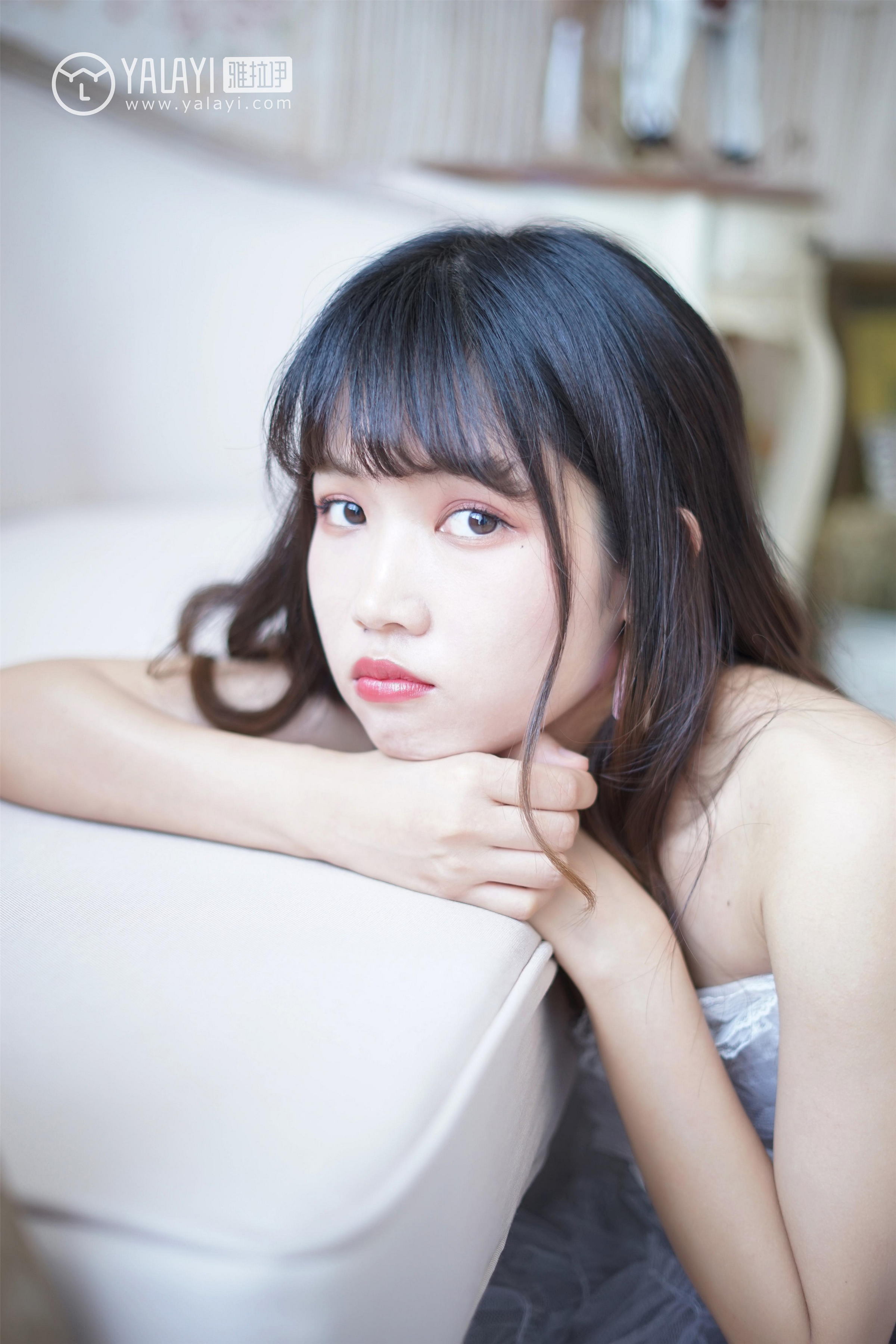 [YALAYI雅拉伊]NO.003 小公主的薄纱裙 公主小兔子 白色透视抹胸连衣裙性感私房写真集第6张