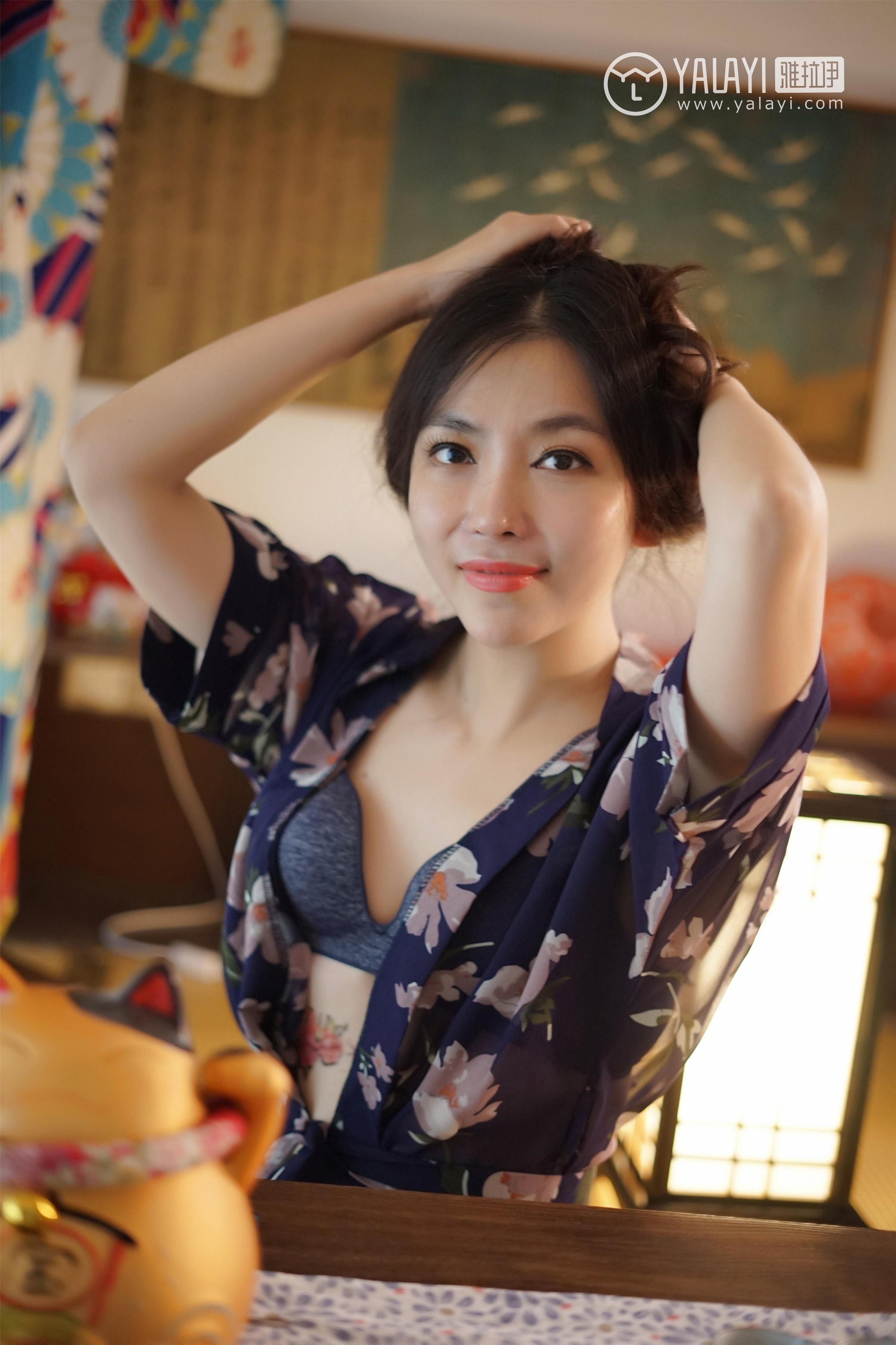 [YALAYI雅拉伊]NO.016 和服之韵 沈紫云 黑色透视和服性感私房写真集第7张