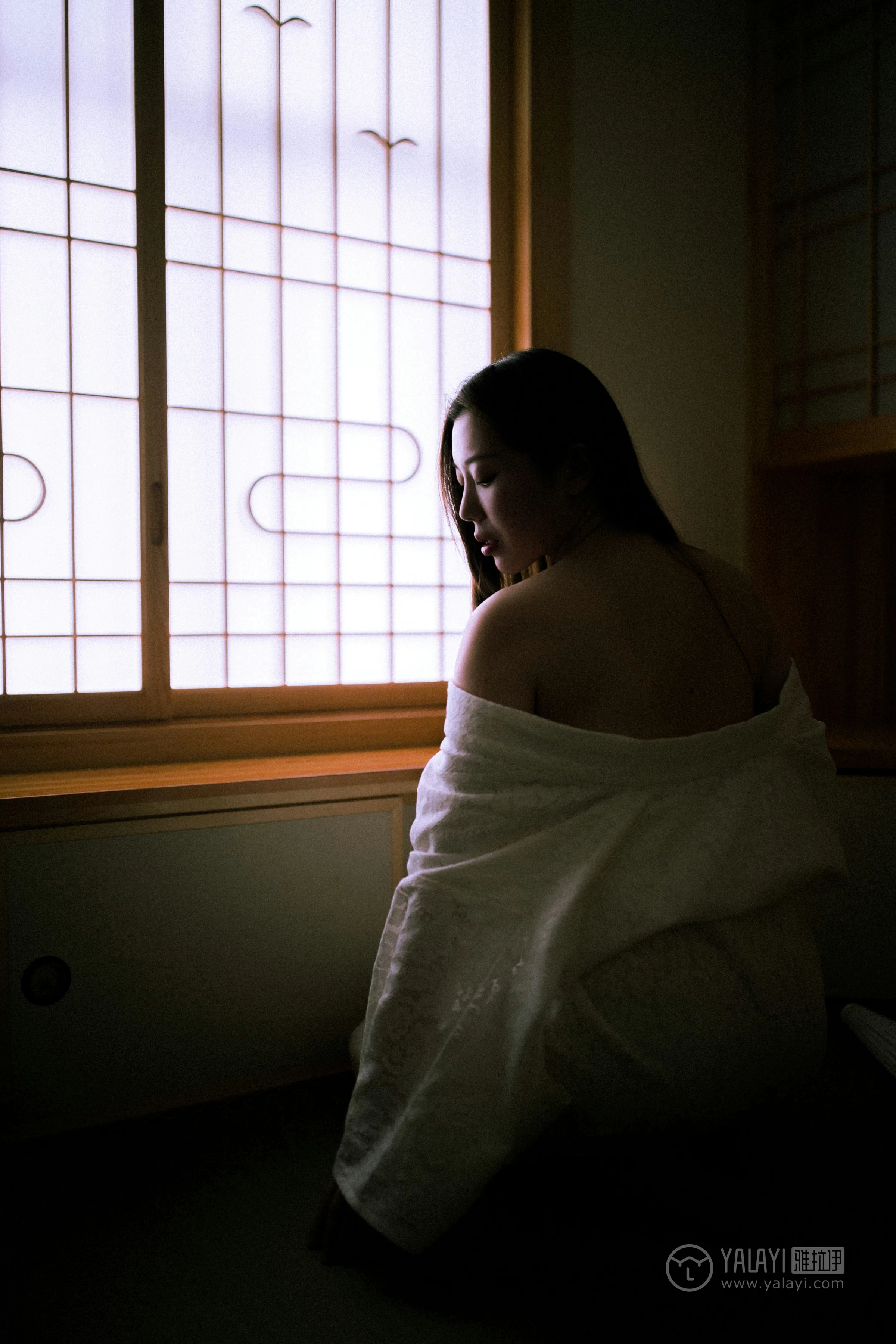 [YALAYI雅拉伊]No.202 夜光 圆圆 白色透视蕾丝镂空睡衣性感私房写真集第15张