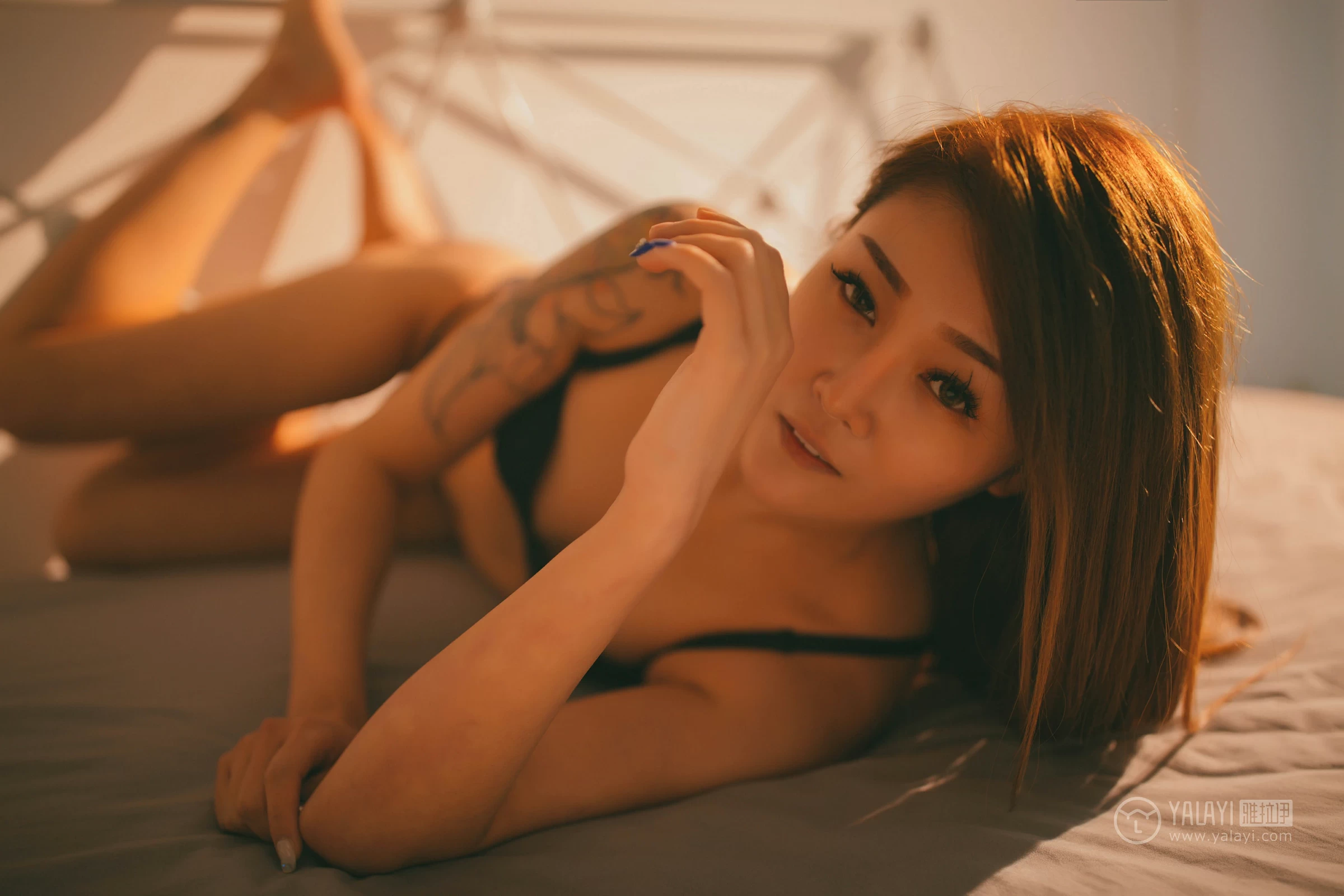 [YALAYI雅拉伊]No.210 妙曼身姿 张幕希 黑色性感内衣性感私房写真集第13张