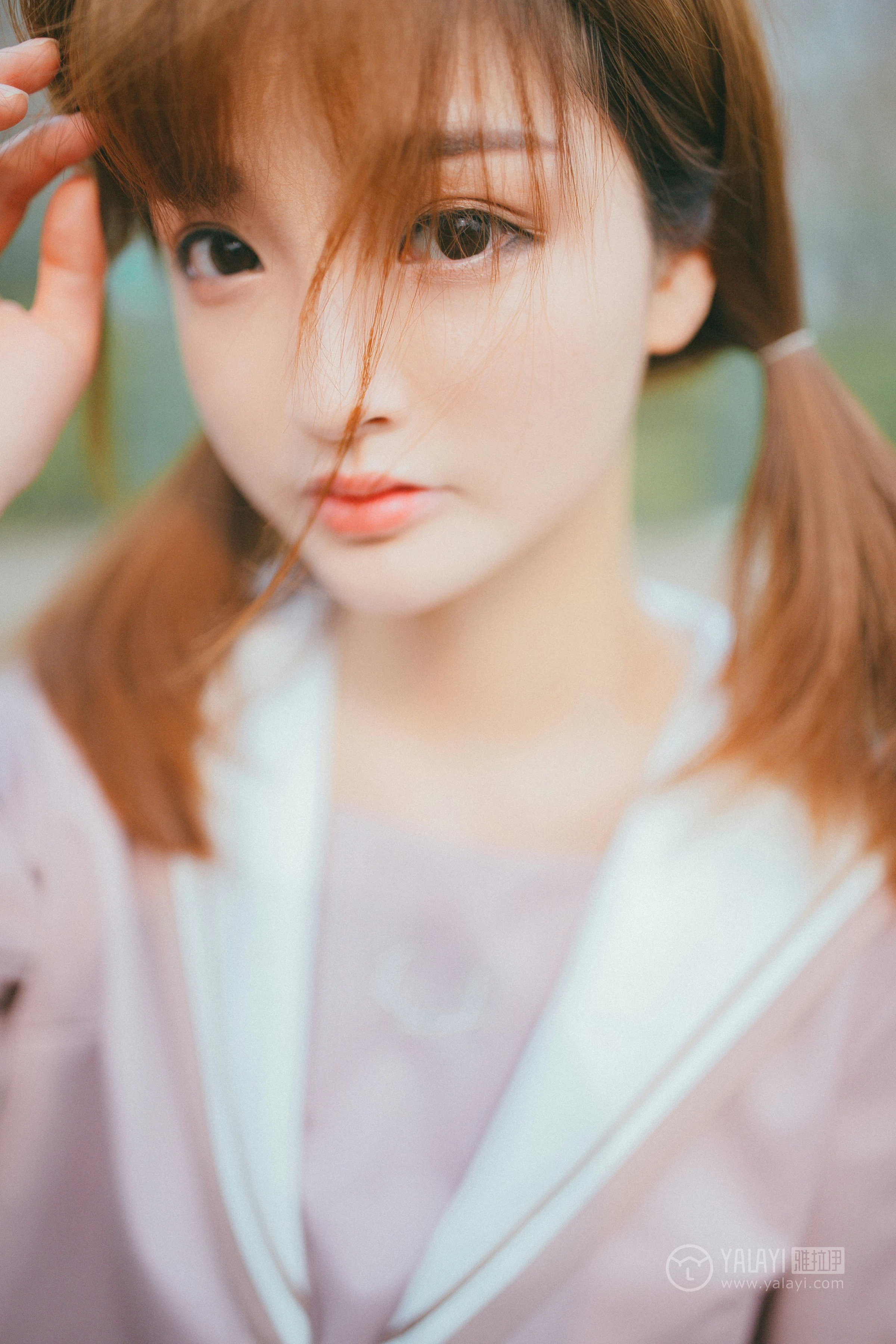 [YALAYI雅拉伊]No.246 樱花樱花想见你 团团 日本高中女生制服加肉色丝袜美腿性感私房写真集第13张