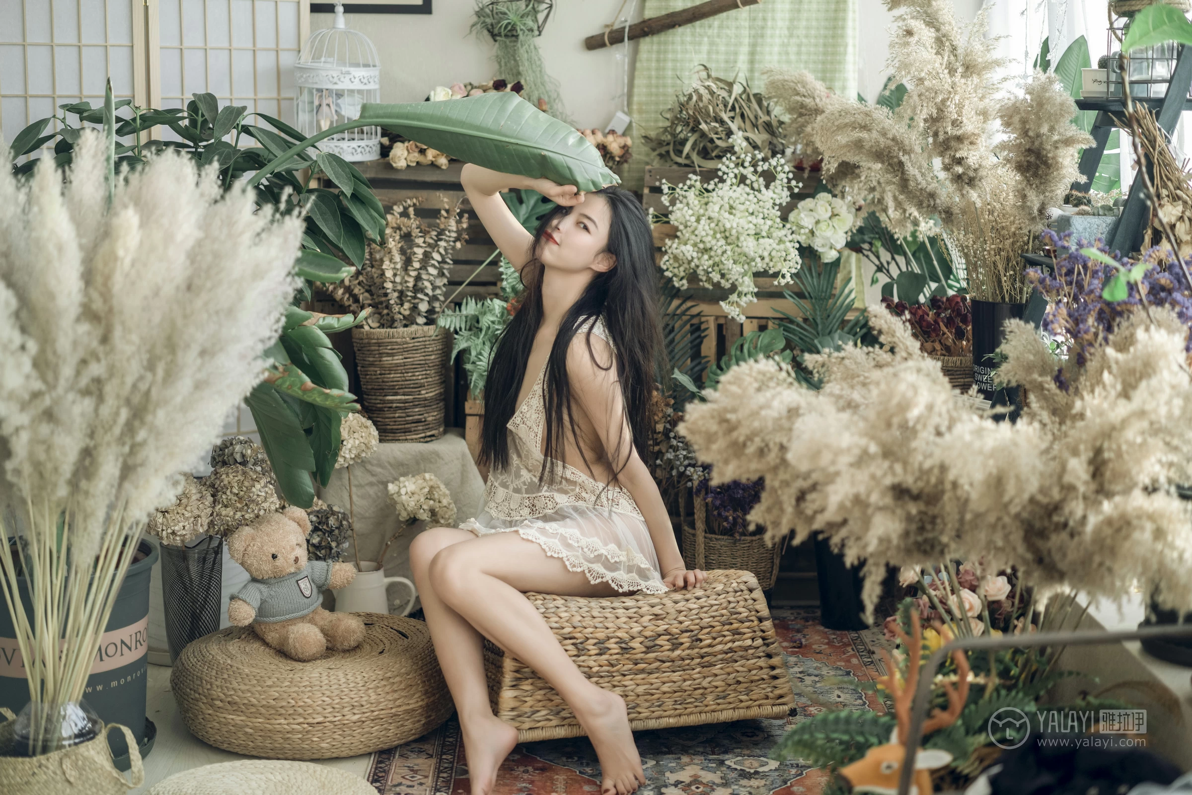 [YALAYI雅拉伊]No.280 盛夏的果实 小竹 情趣透视镂空衬衫加白色内衣性感私房写真集第13张