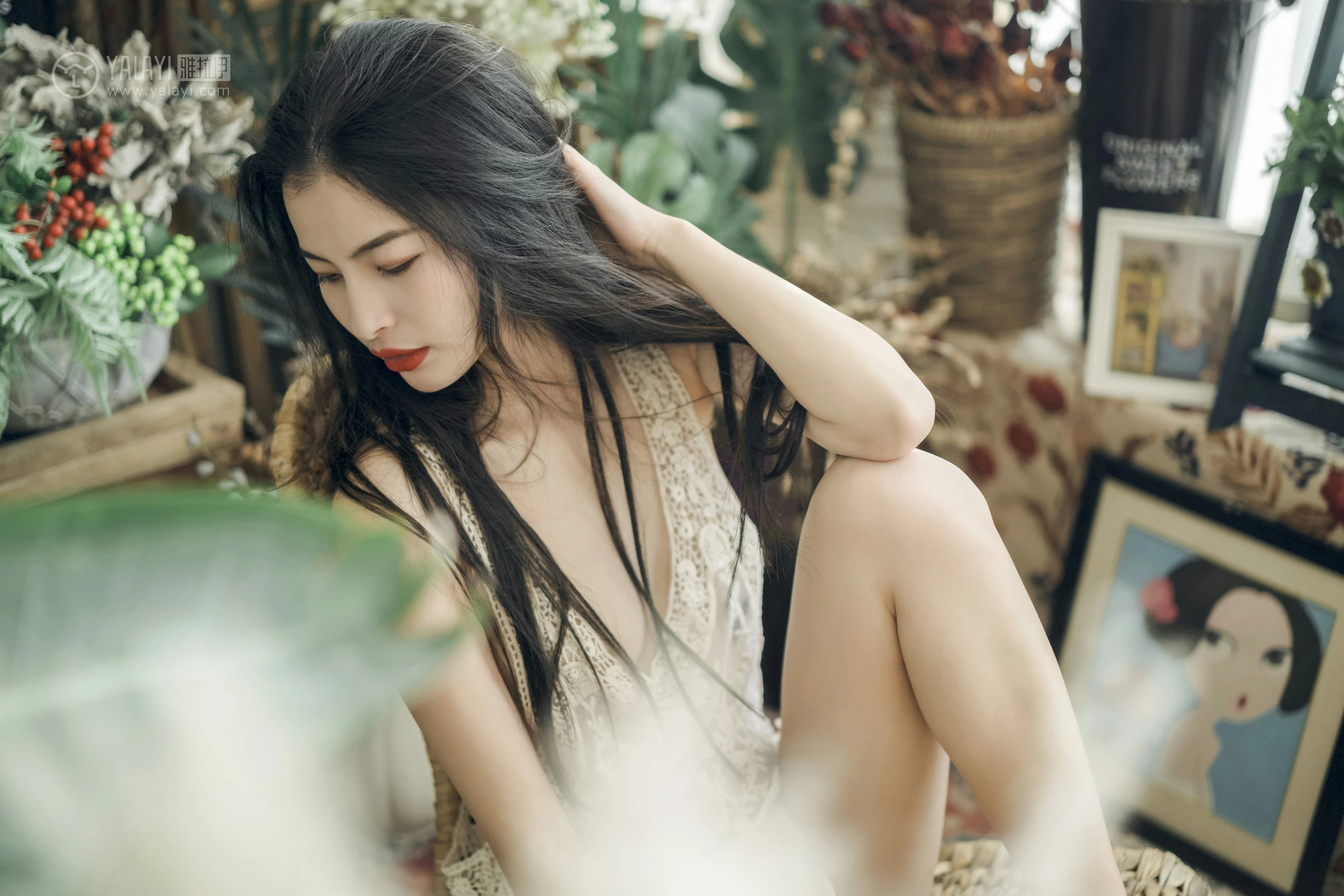 [YALAYI雅拉伊]No.280 盛夏的果实 小竹 情趣透视镂空衬衫加白色内衣性感私房写真集第18张