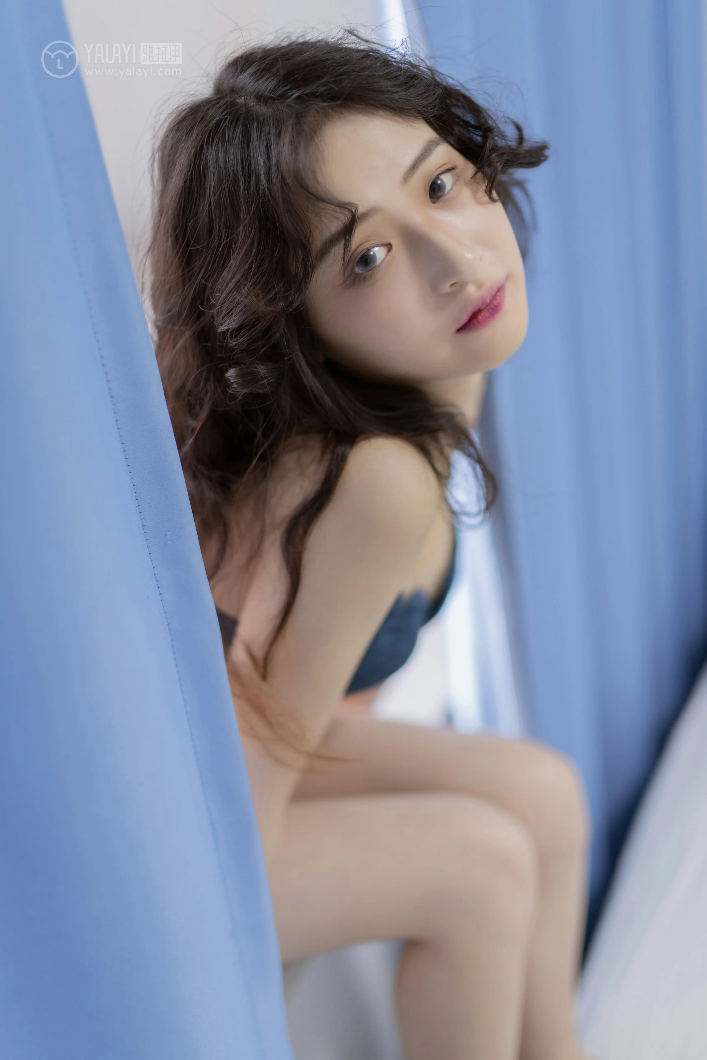 [YALAYI雅拉伊]No.356 蓝精灵 西子 蓝色蕾丝内衣性感私房写真集第12张