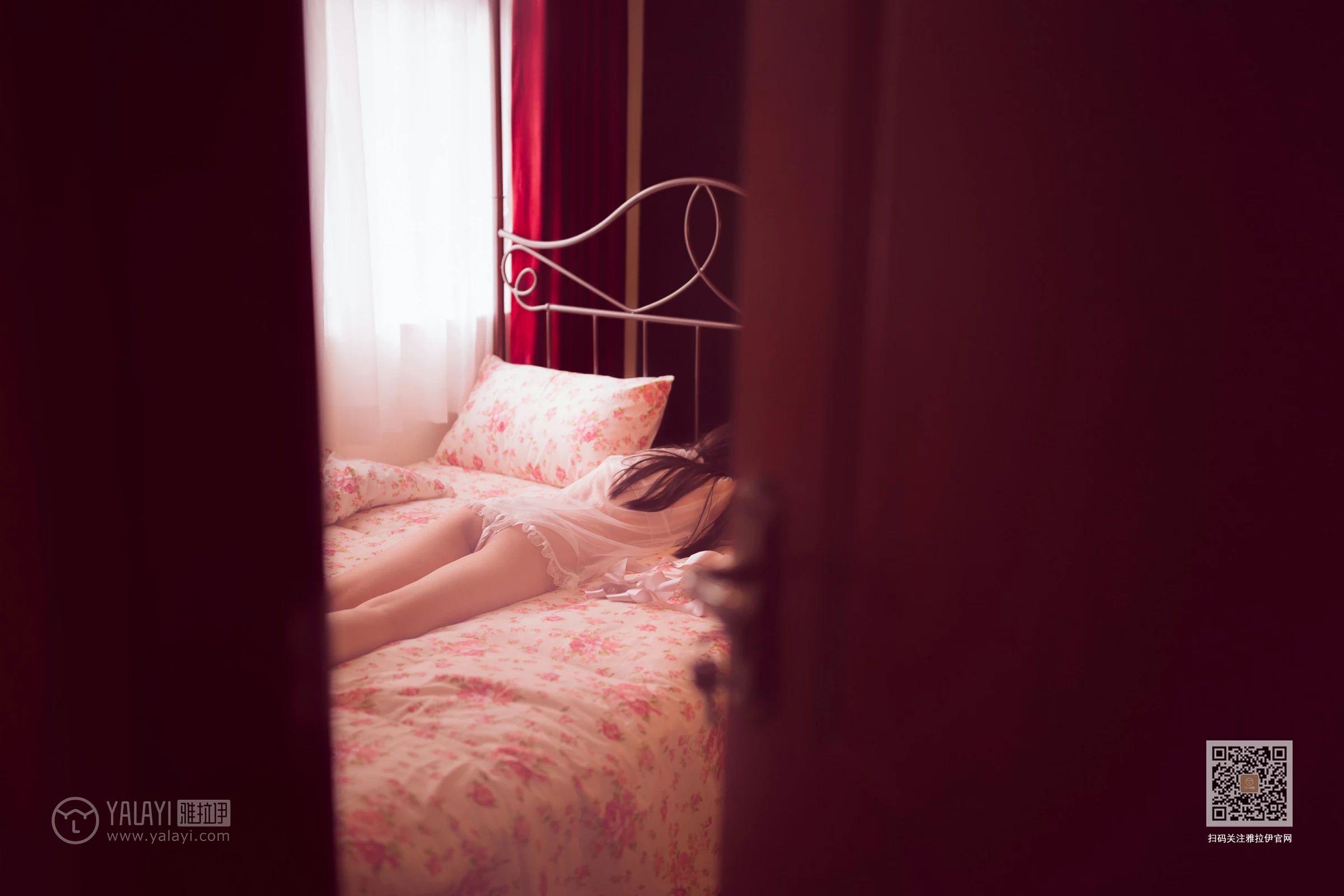 [YALAYI雅拉伊]No.394 情深深 加奈 白色透视睡衣加情趣内衣性感私房写真集第13张