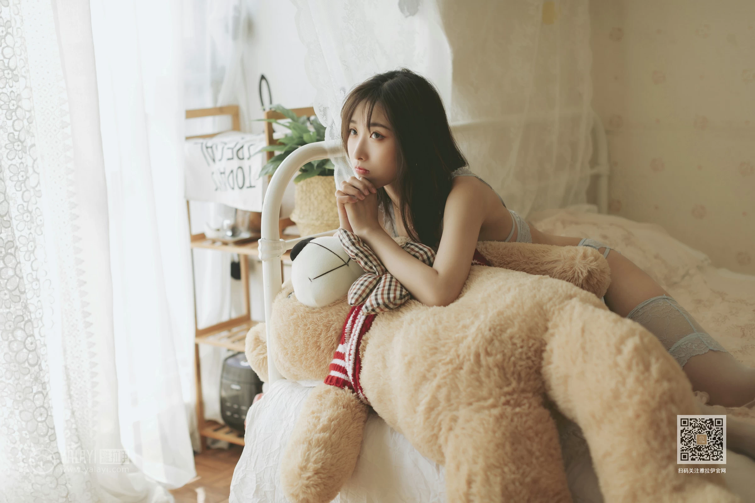 [YALAYI雅拉伊]Vol.436 维纳斯的秘密 佳佳 淡蓝色透视情趣内衣性感私房写真集第6张