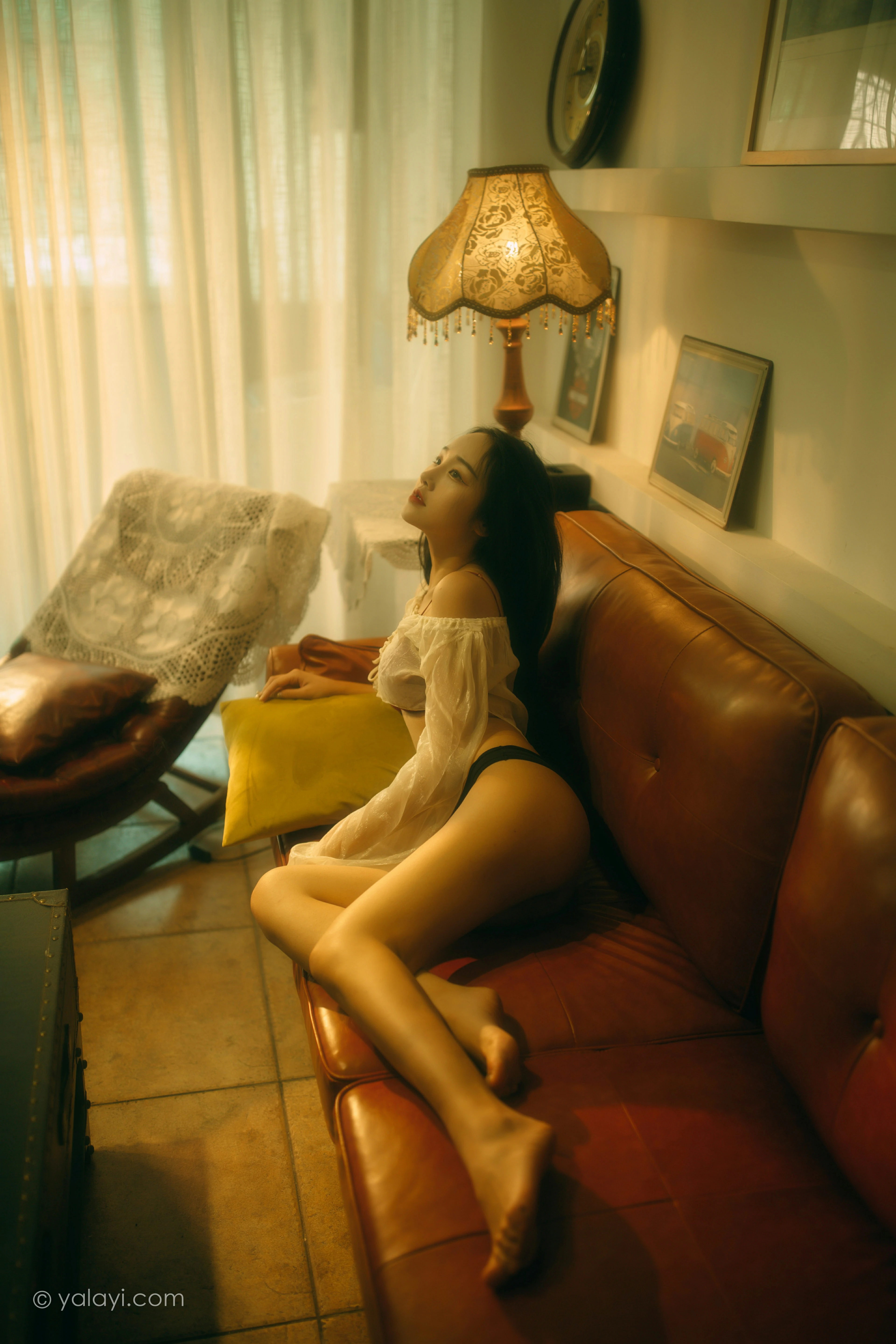 [YALAYI雅拉伊]NO.802 魂萦梦牵 优优 粉色透视情趣睡衣加黑色蕾丝内衣性感私房写真集第6张