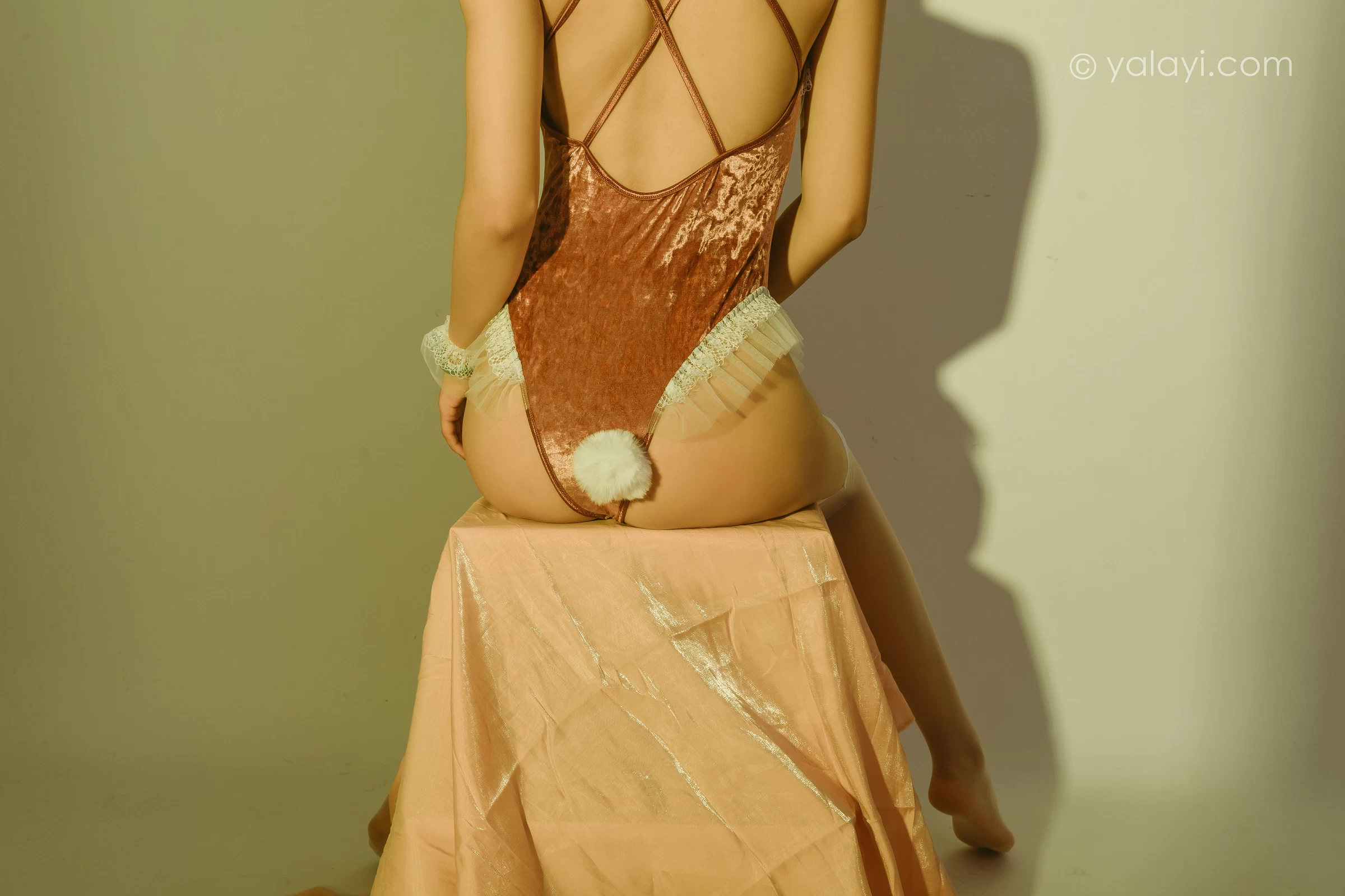 [YALAYI雅拉伊]NO.656 《兔子精灵》 和风 粉色情趣制服加白色丝袜美腿性感私房写真集第17张