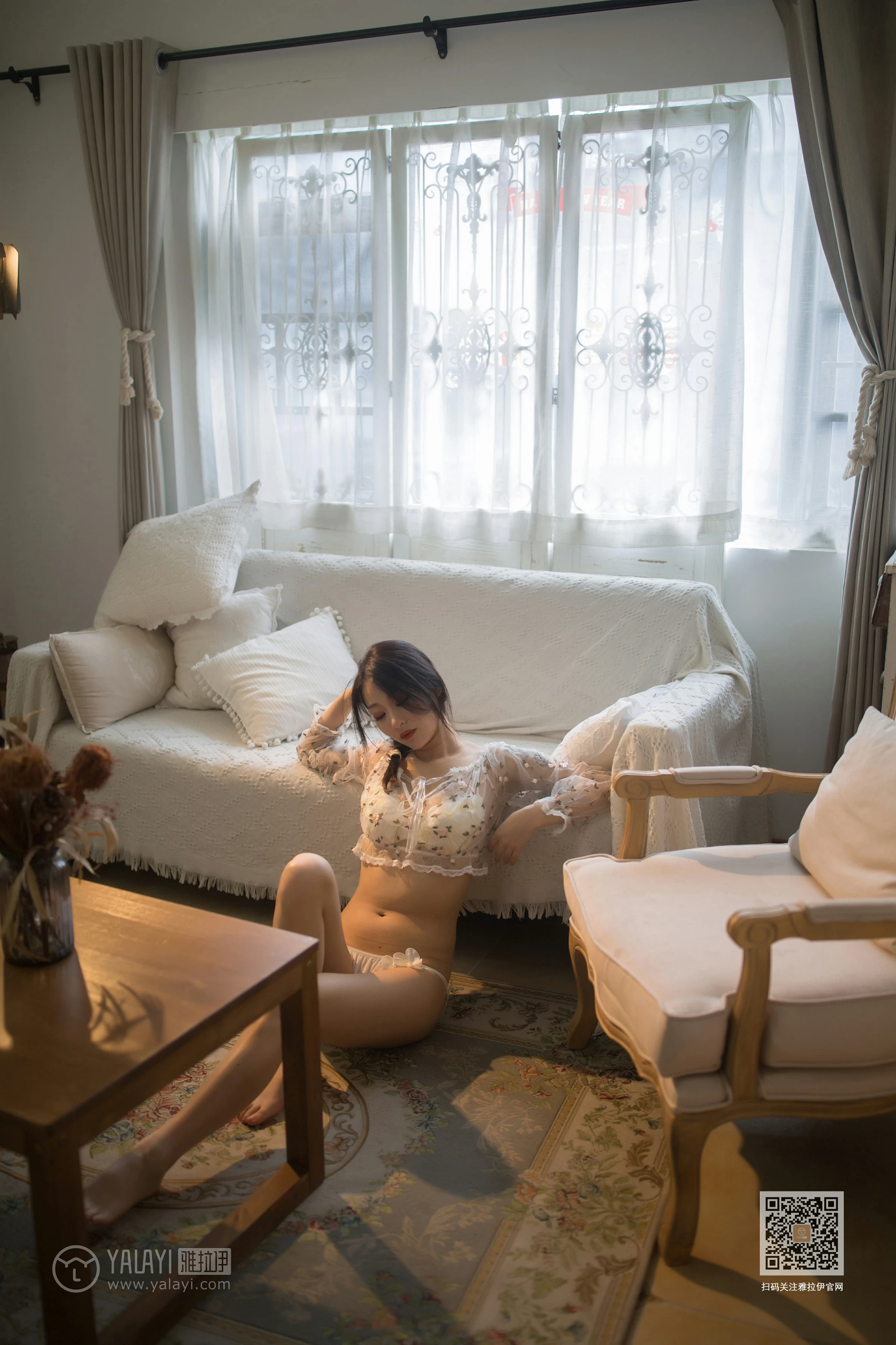 [YALAYI雅拉伊]NO.658 《朦胧》 婉儿 透视情趣上衣加白色内衣性感私房写真集第16张
