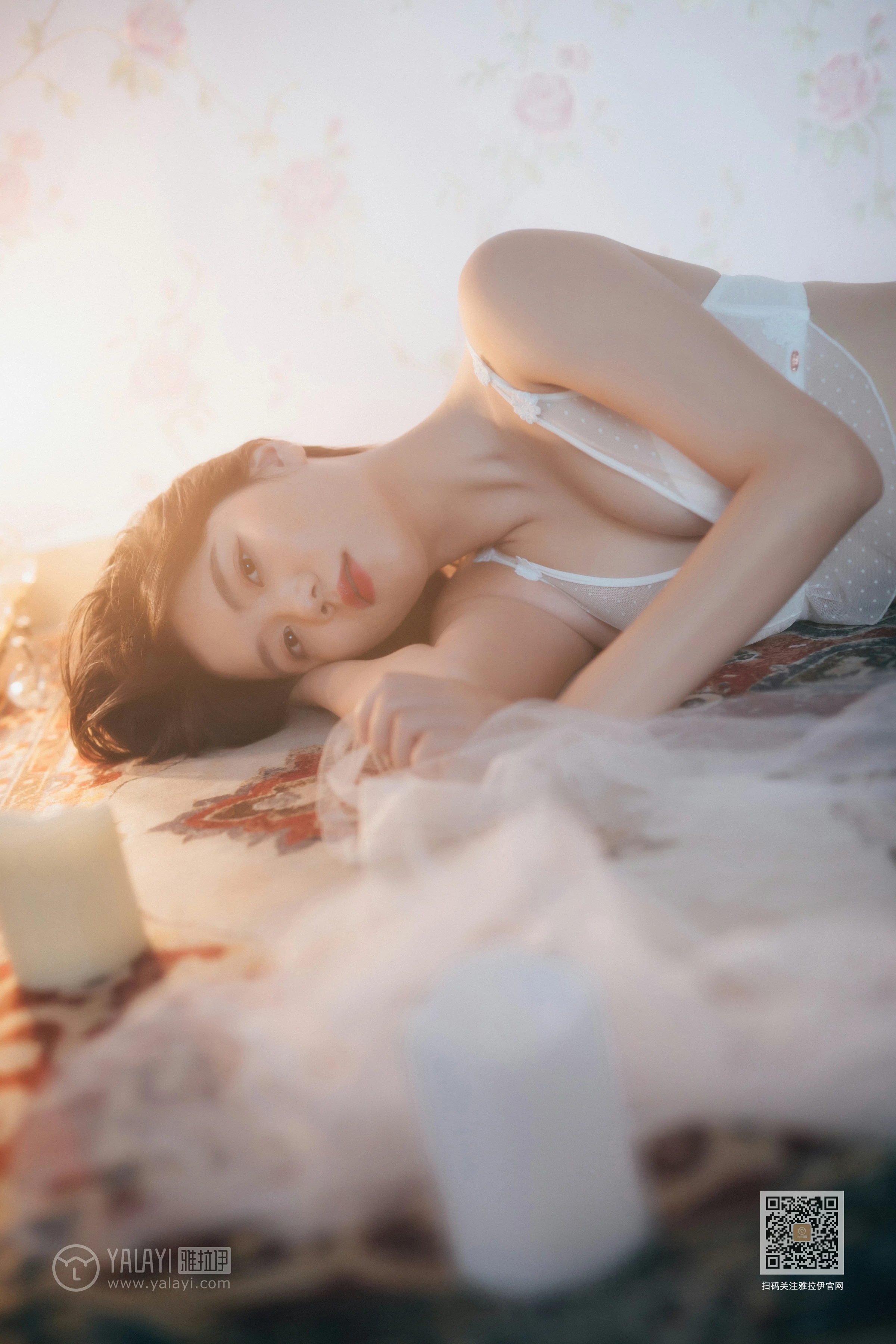 [YALAYI雅拉伊]Vol.451 唯一的你 倪倪 白色透视情趣内衣性感私房写真集第5张