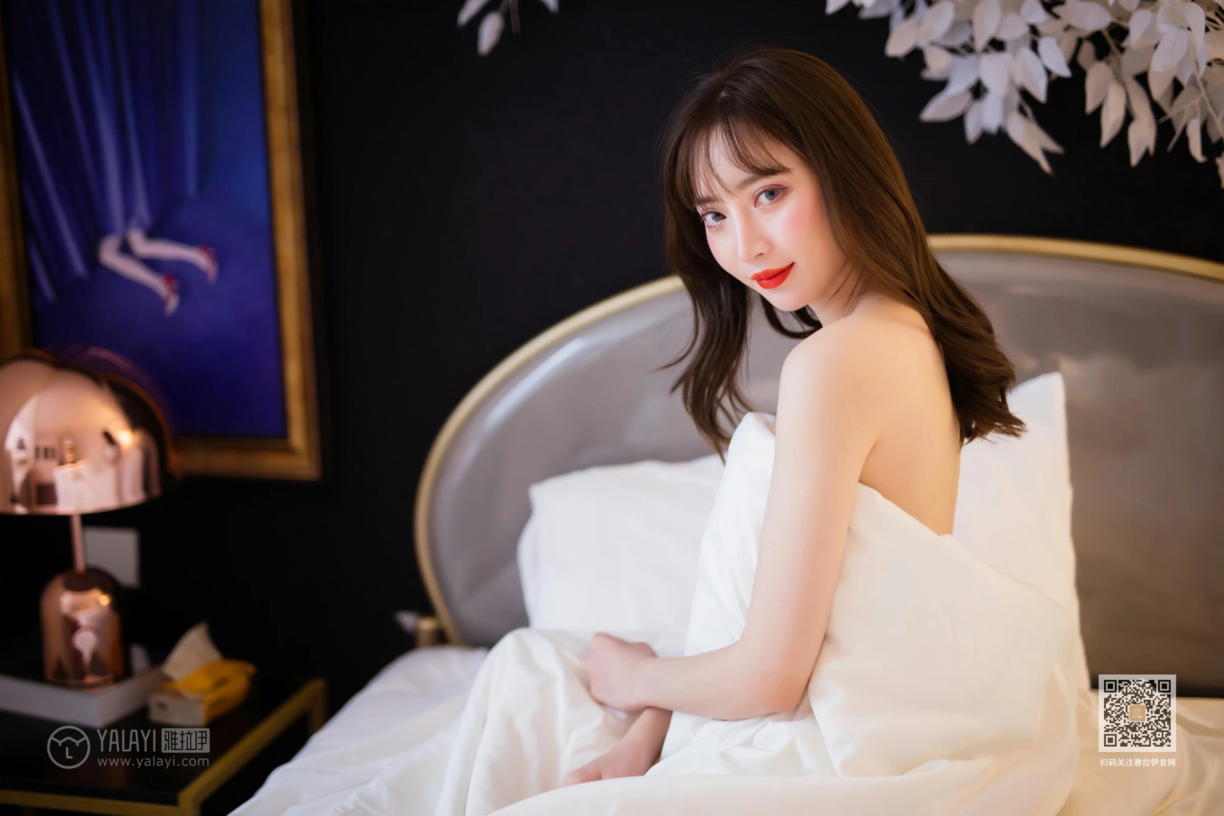 [YALAYI雅拉伊]Vol.462 濒临底线 白雪 黑色内衣加黑色蕾丝内裤性感私房写真集第13张