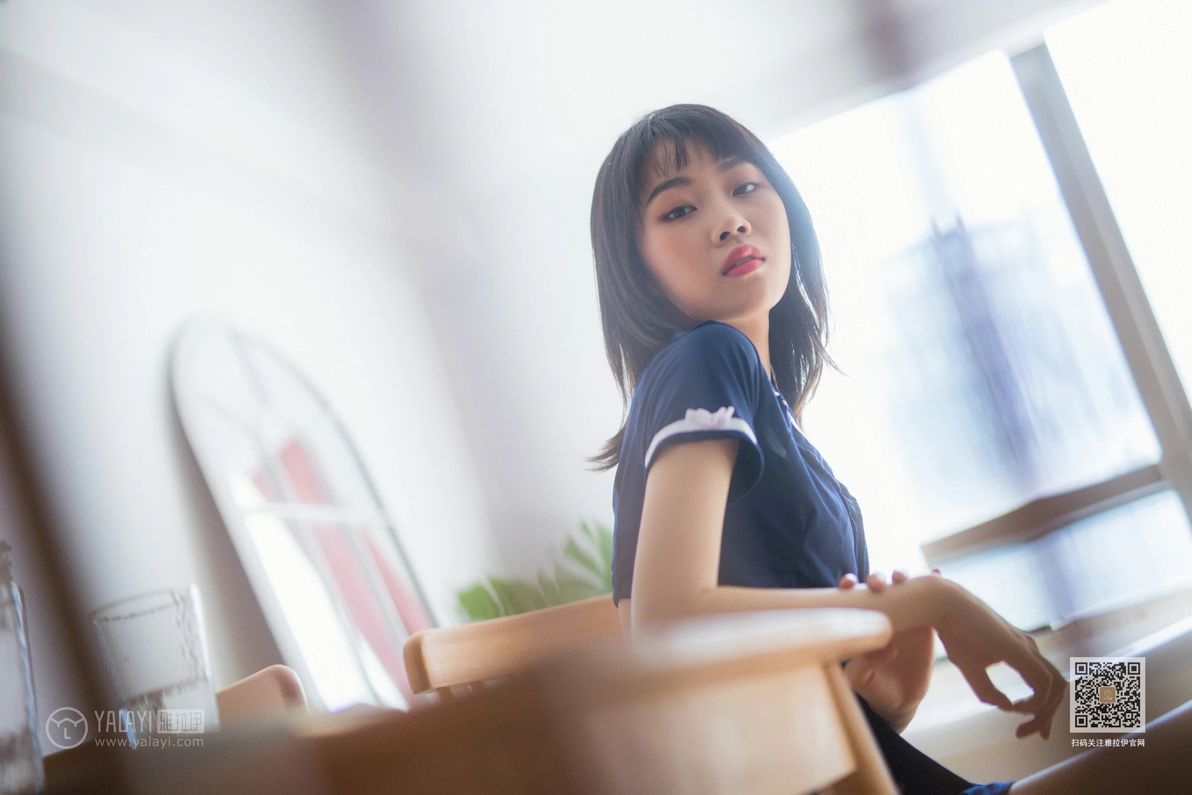 [YALAYI雅拉伊]Vol.544 雷霆警花 粉粉 蓝色情趣制服加短裙性感私房写真集第6张