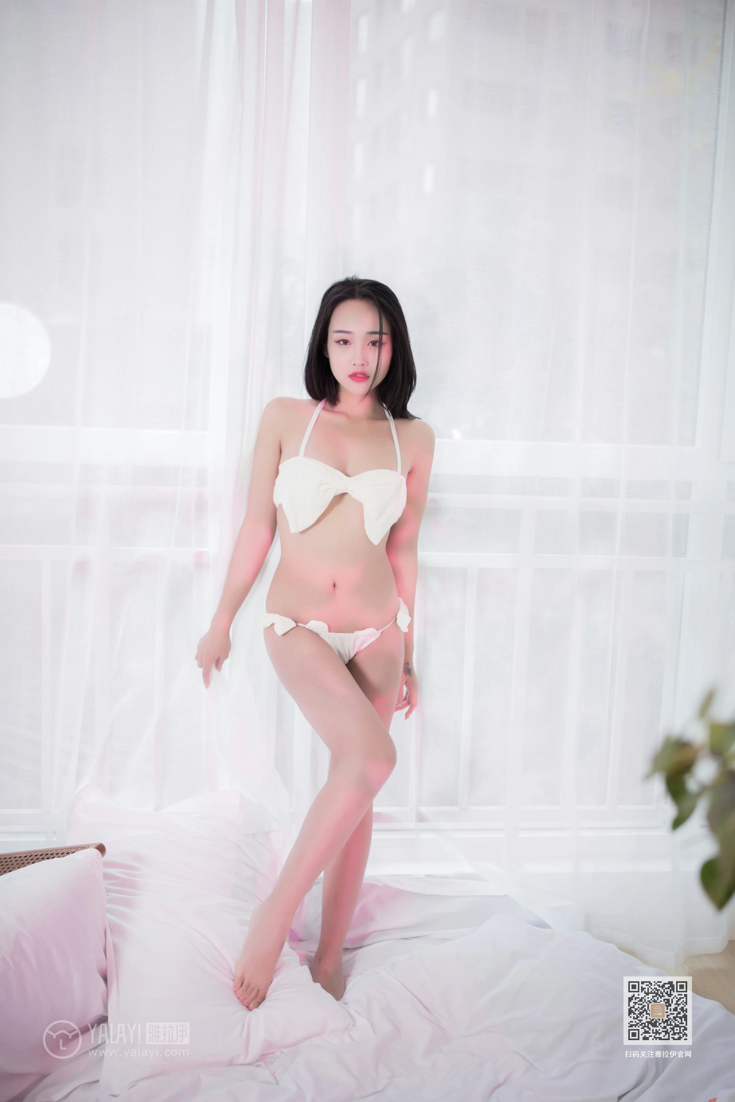 [YALAYI雅拉伊]Vol.560 娆 优优 白色情趣内衣居家性感私房写真集第11张