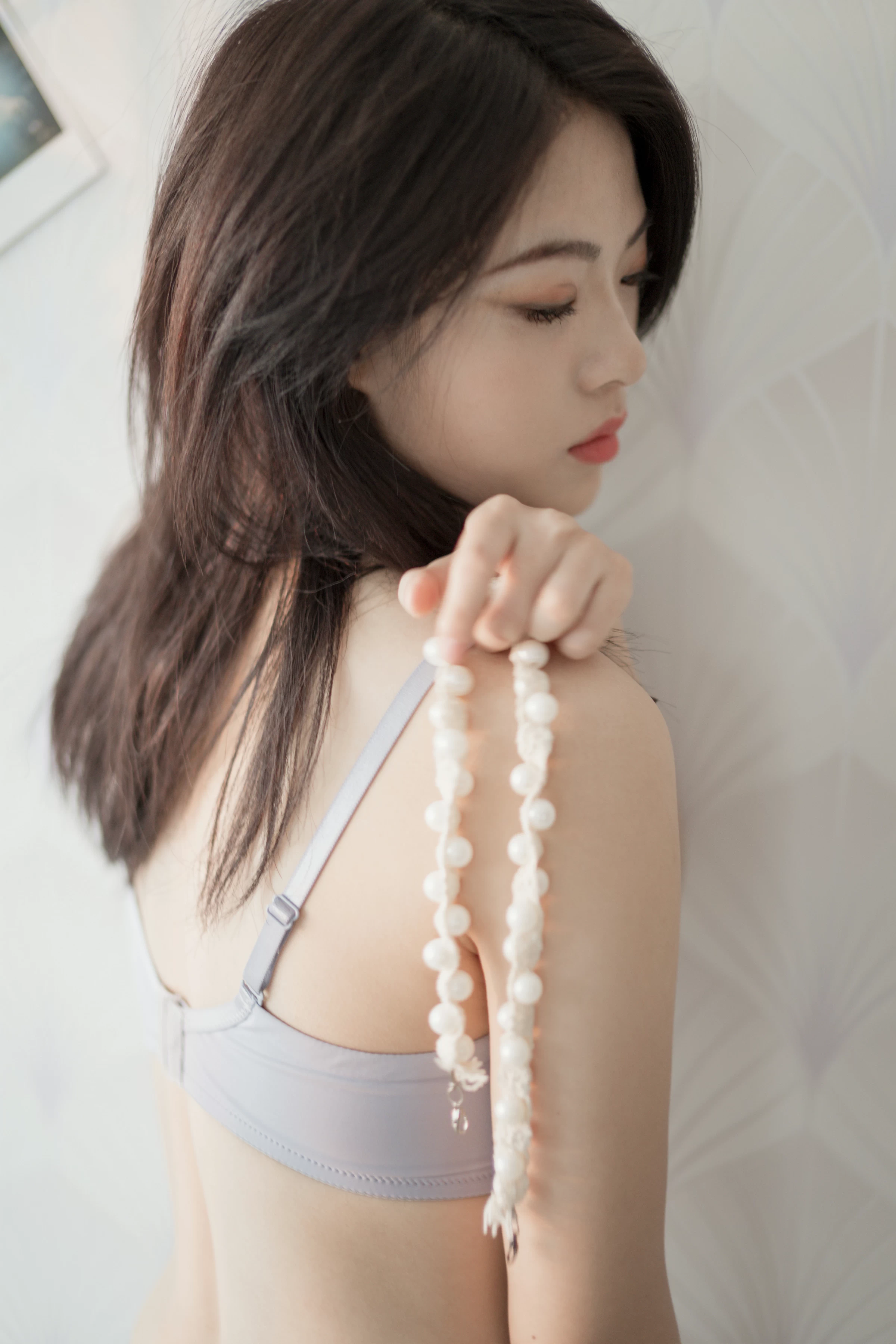 [YALAYI雅拉伊]NO.619 《无瑕》 含嫣 灰色蕾丝内衣性感私房写真集第11张