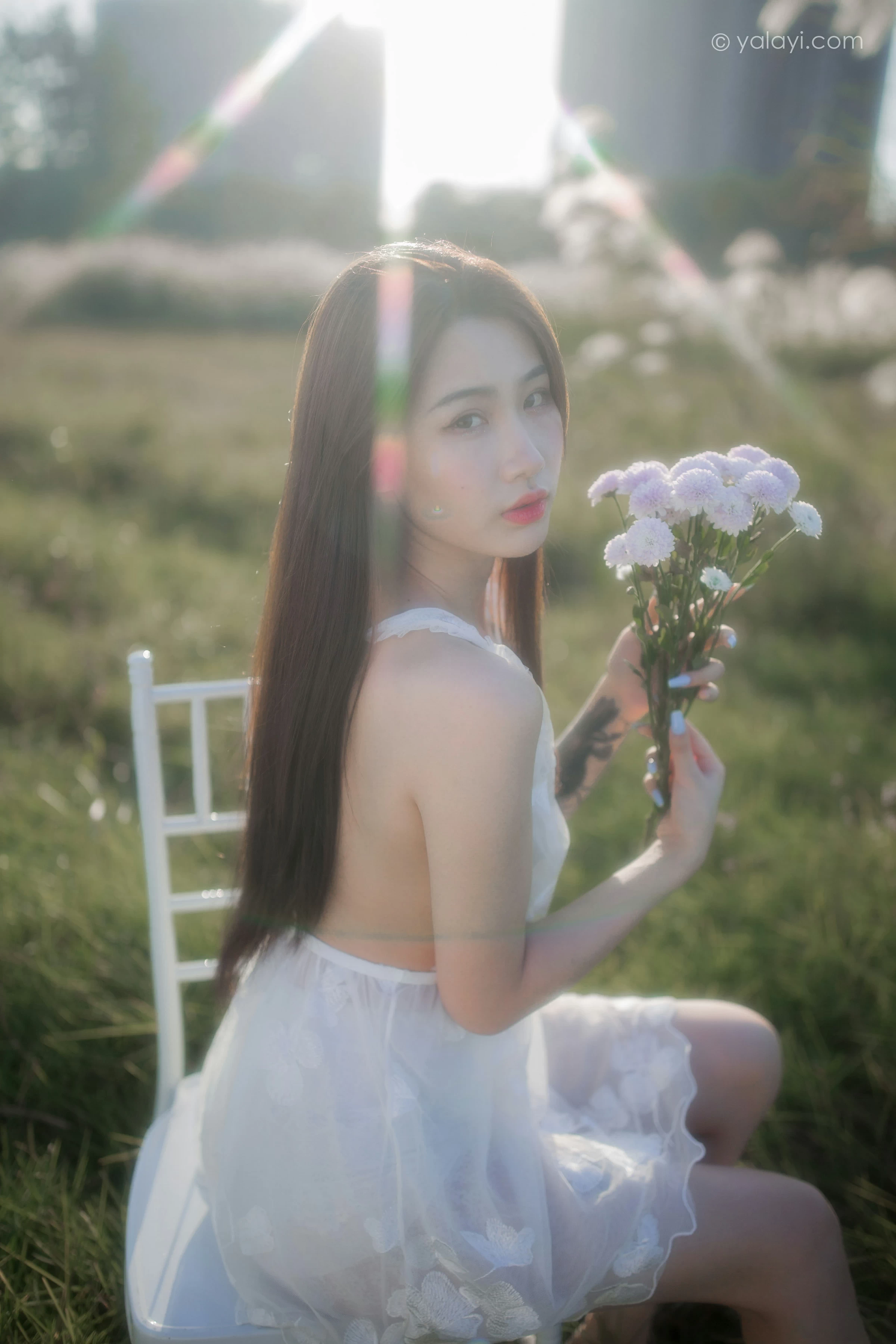 [YALAYI雅拉伊]NO.732 《寻》 籹籹仔 白色透视情趣婚纱性感私房写真集第1张