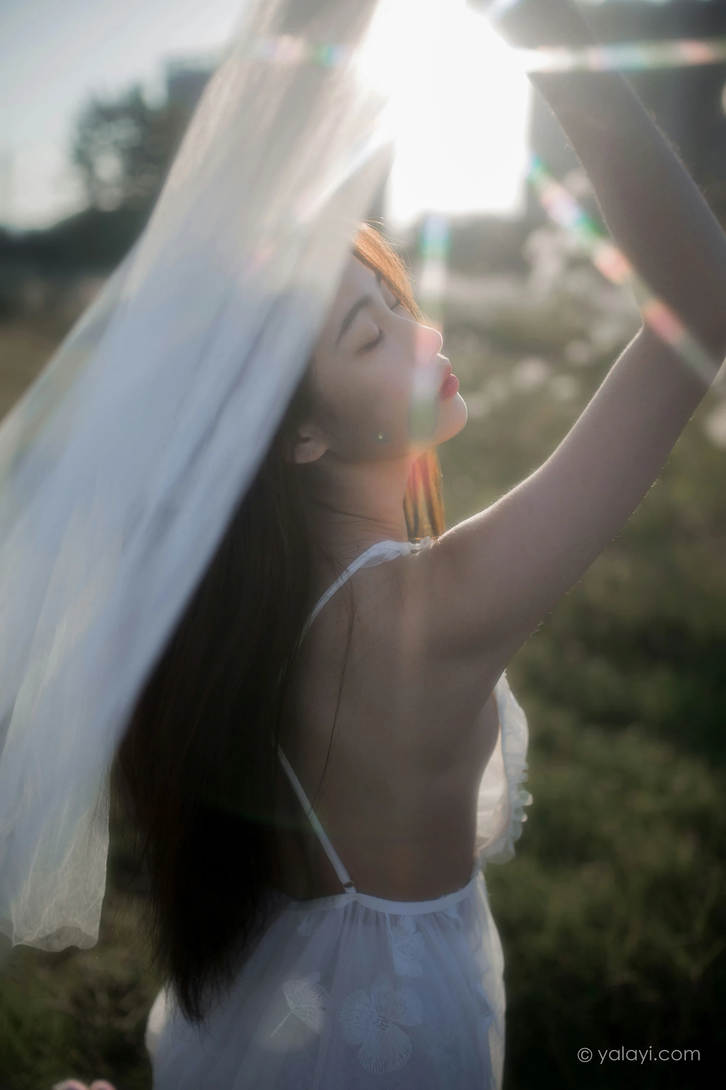 [YALAYI雅拉伊]NO.732 《寻》 籹籹仔 白色透视情趣婚纱性感私房写真集第6张