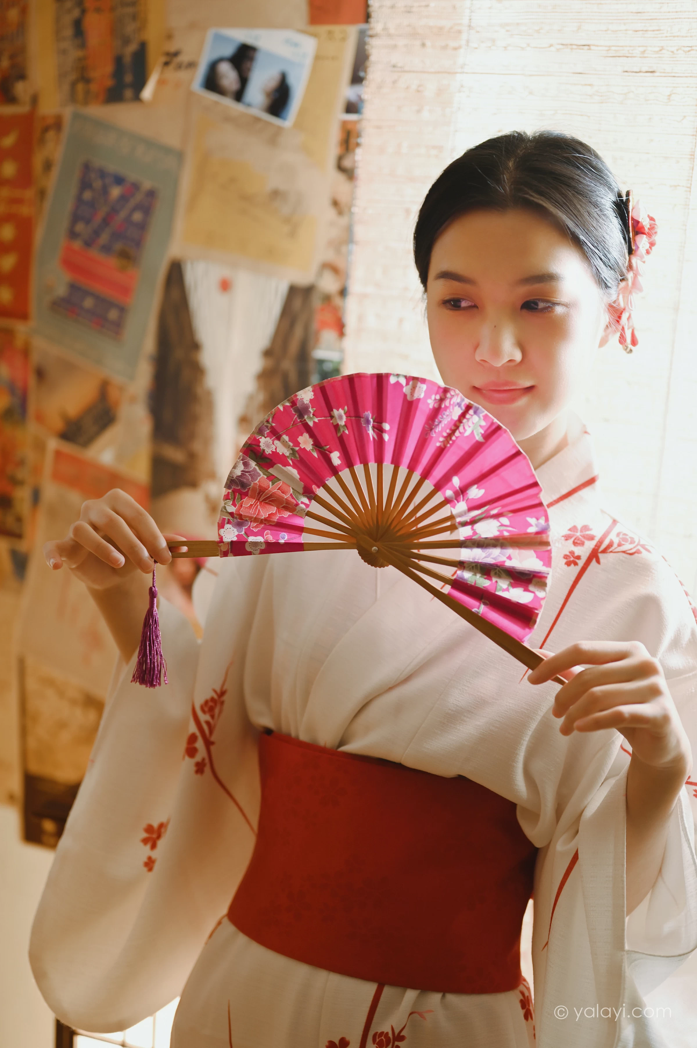 [YALAYI雅拉伊]NO.734 《和敬清寂》 方岚 白色和服性感私房写真集第6张