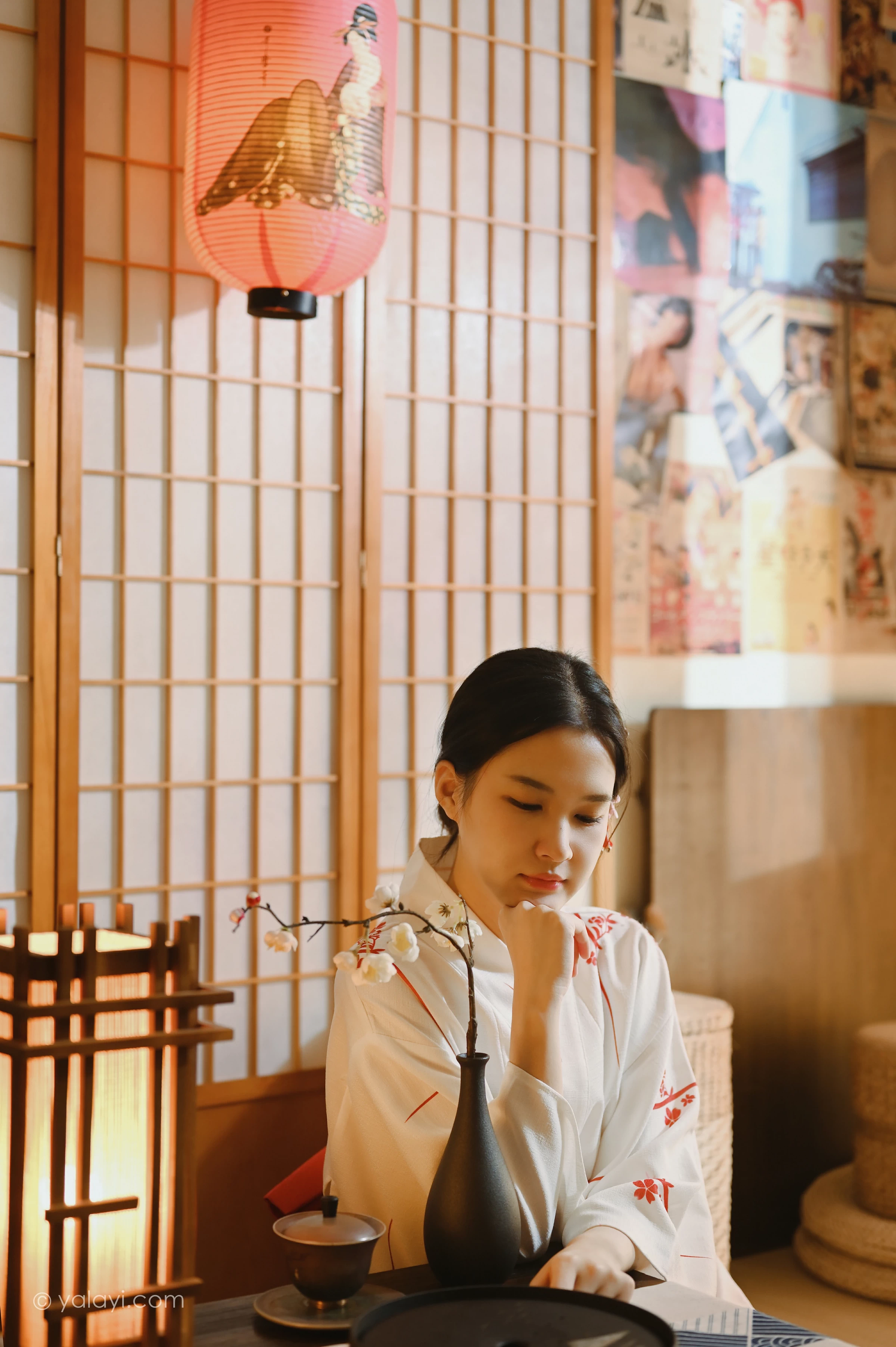 [YALAYI雅拉伊]NO.734 《和敬清寂》 方岚 白色和服性感私房写真集第9张