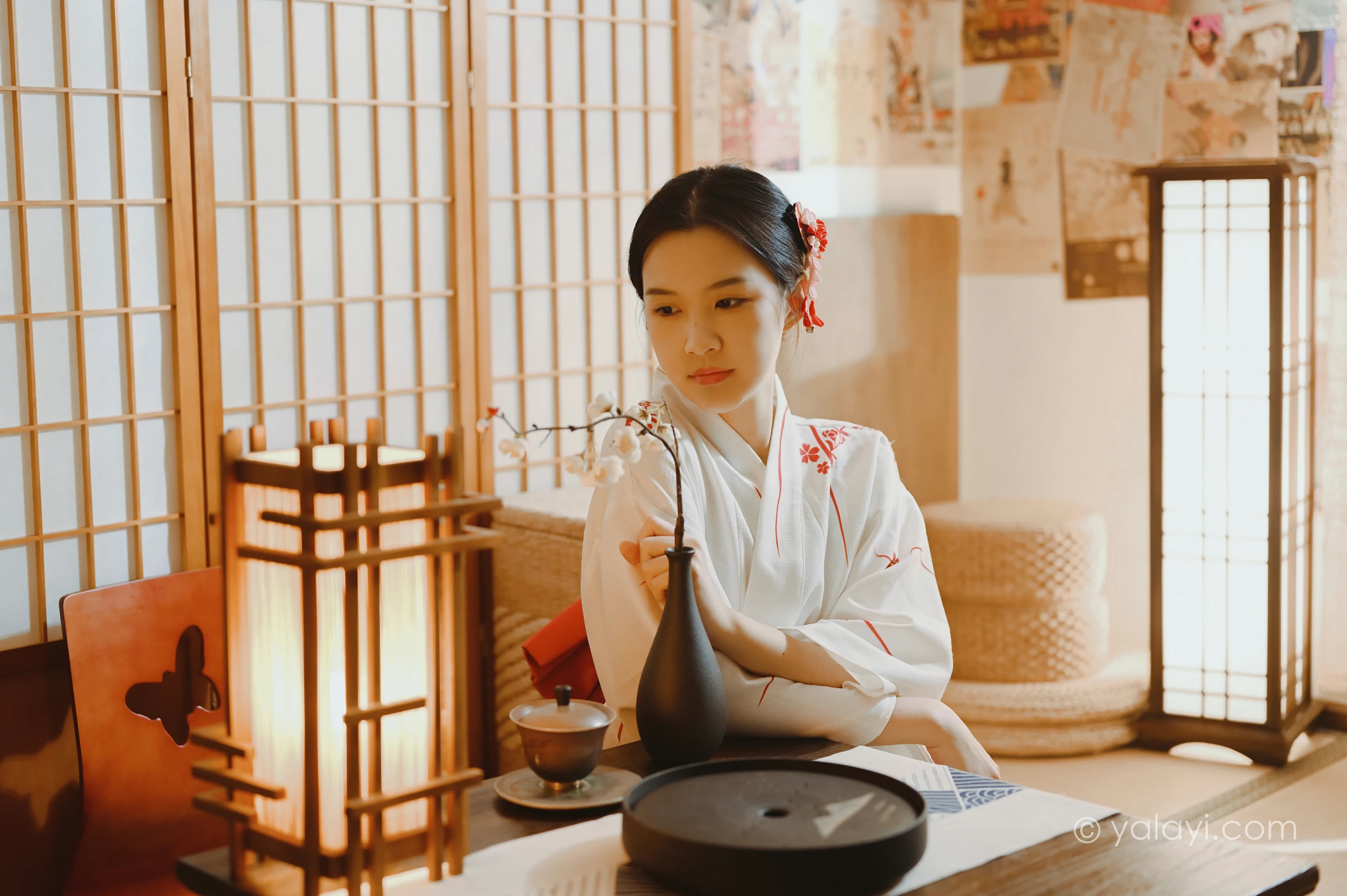 [YALAYI雅拉伊]NO.734 《和敬清寂》 方岚 白色和服性感私房写真集第8张