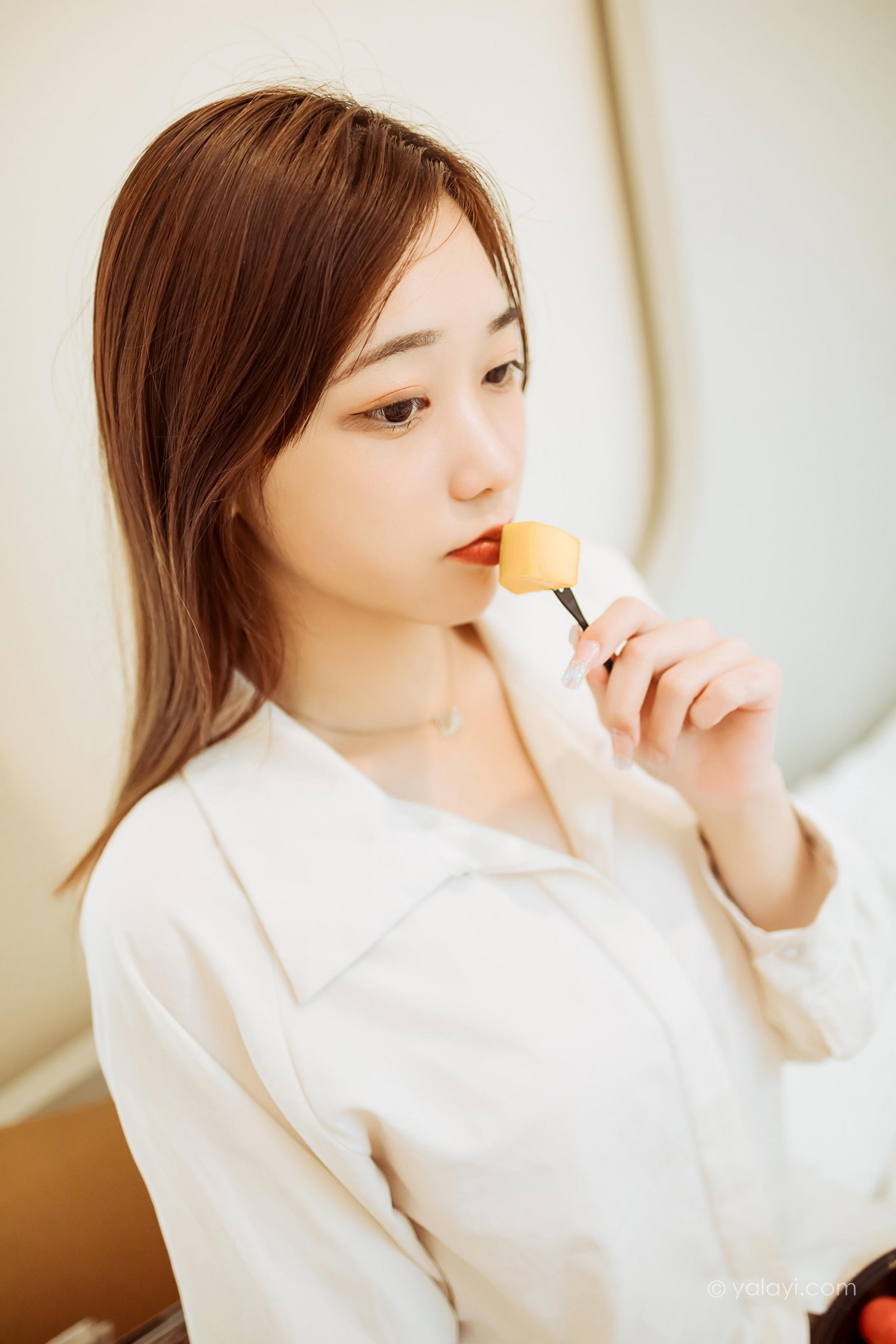 [YALAYI雅拉伊]2022.04.15 珍惜每一天 夜夜 白色男友式衬衫居家性感私房写真集第9张