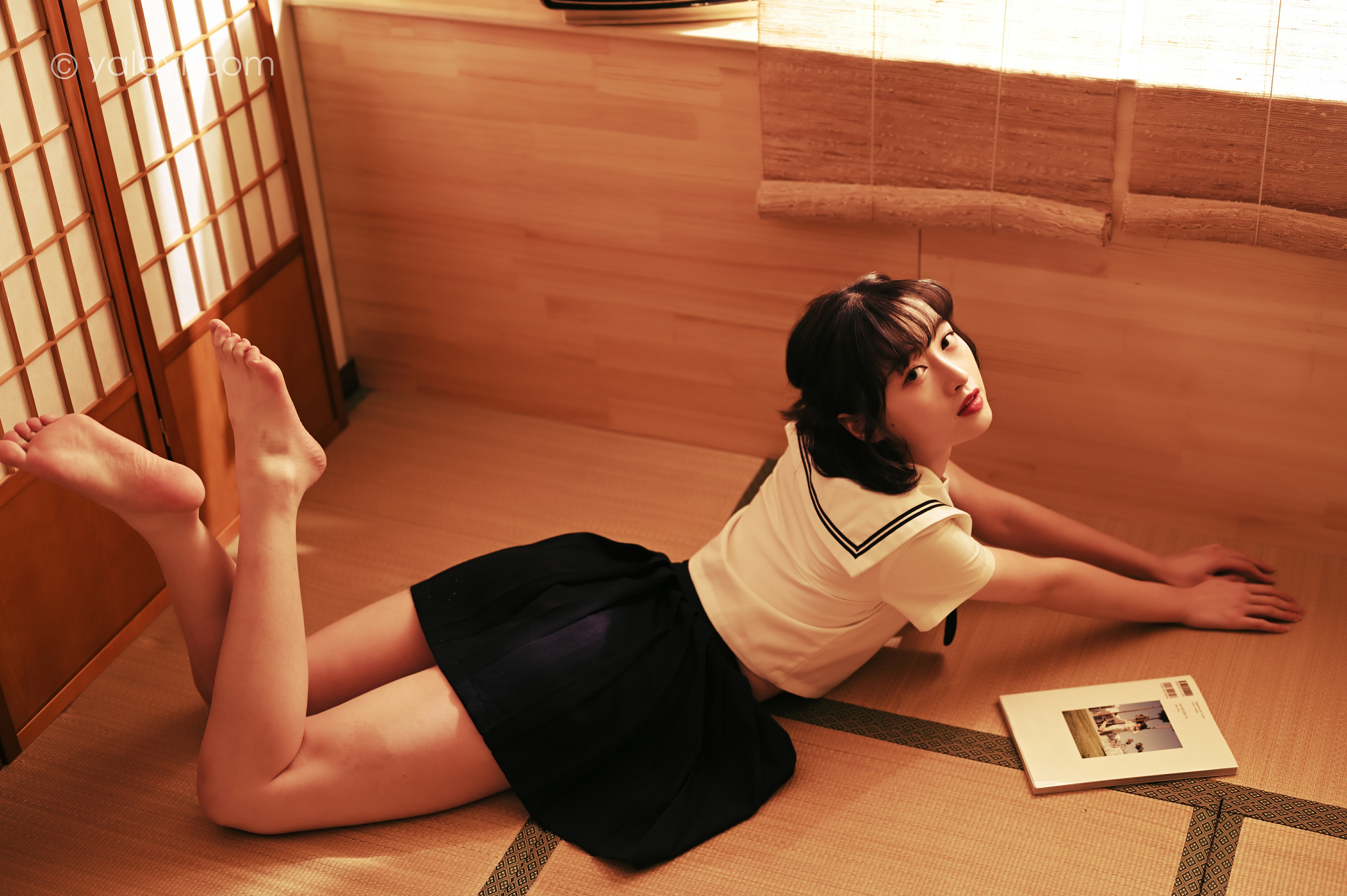 [YALAYI雅拉伊]NO.778 优等生JK 京京 白色水手制服加黑色短裙私房写真集第13张