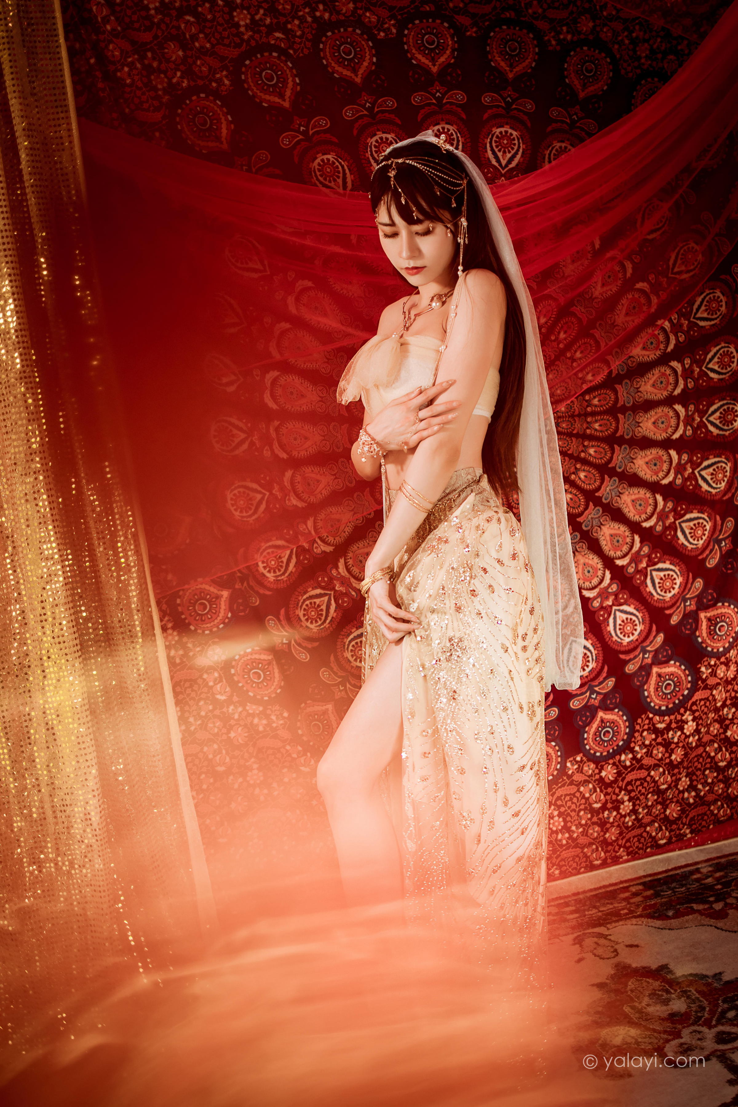 [YALAYI雅拉伊]2022.04.07 风铃公主 陈若冰 白色情趣舞裙加裹胸内衣性感私房写真集第13张