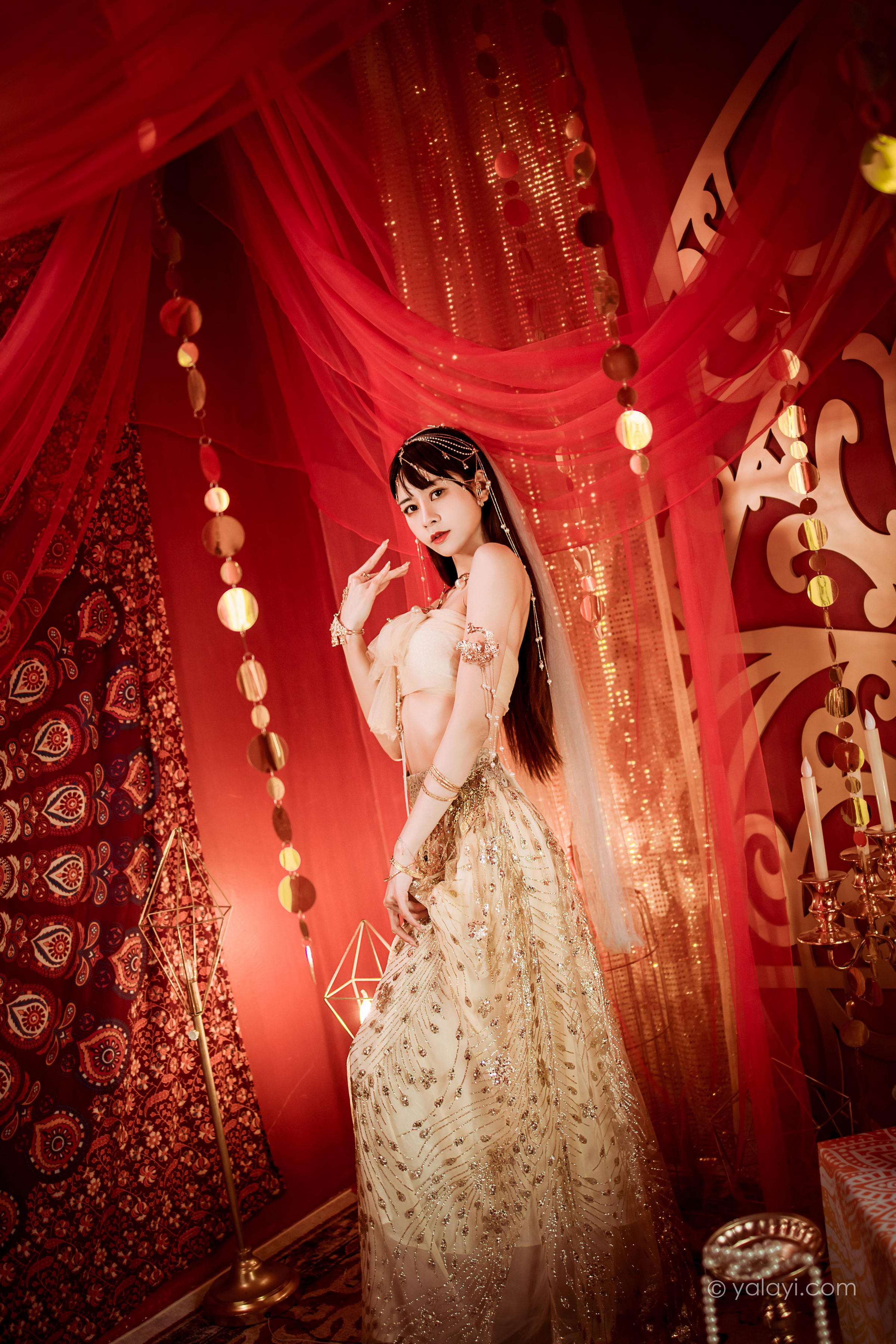 [YALAYI雅拉伊]2022.04.07 风铃公主 陈若冰 白色情趣舞裙加裹胸内衣性感私房写真集第11张