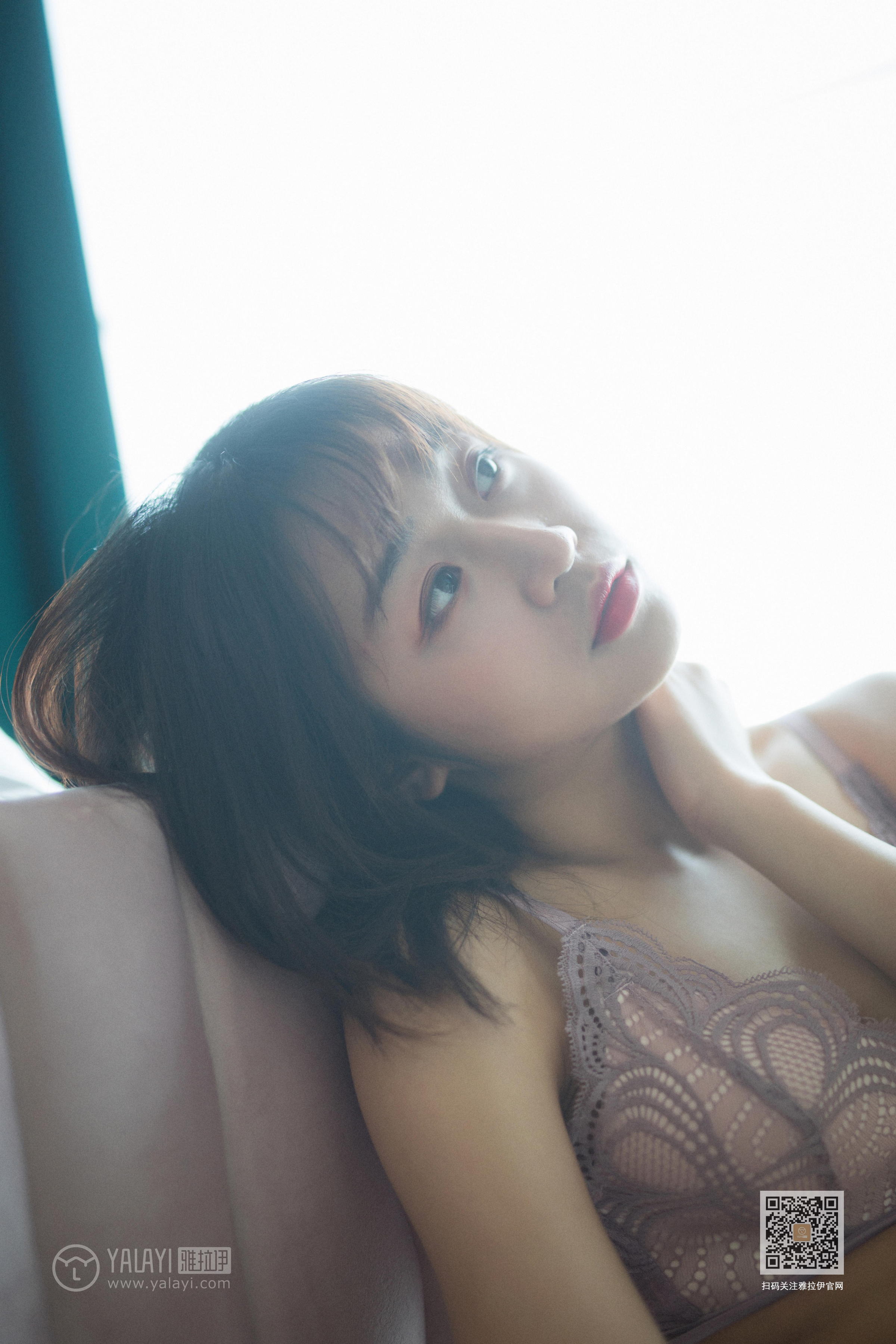 [YALAYI雅拉伊]2022.07.05 给我一个吻 小颖 粉色蕾丝内衣居家性感私房写真集第12张