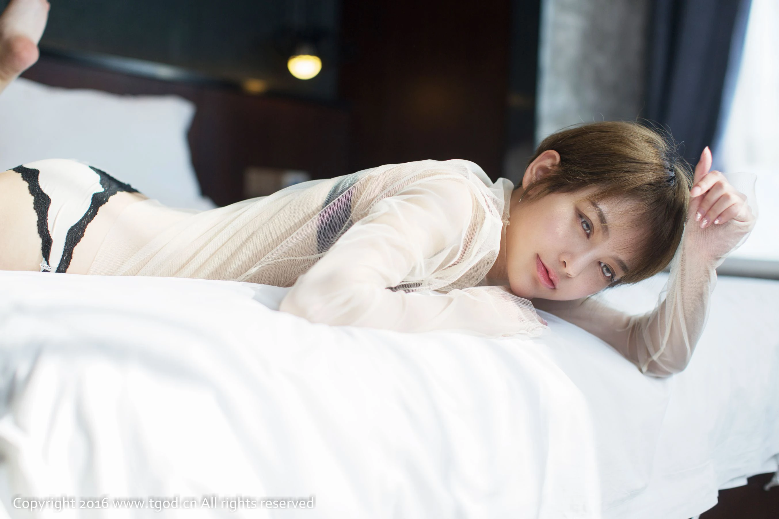  lynne黎茉《透视装短发妹子》 推女神/尤蜜荟第10张